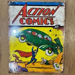 Action Comics No.1 Tin Sign wall decor